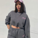 Waffle Cropped Pullover
