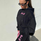 Embroidered Signature Cropped Hoodie