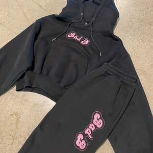 Embroidered Signature Cropped Hoodie